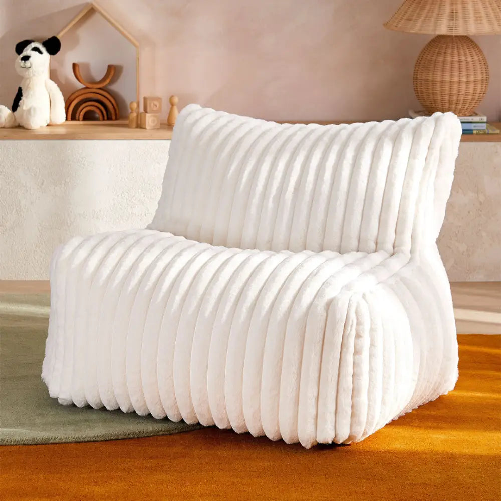 Bilie Faux Fur Lounger Off White Kids & Teens